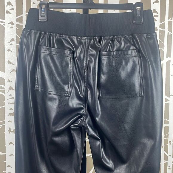 Sundays Brasada NEW $216 Faux Leather Joggers sz M Black - Picture 10 of 13